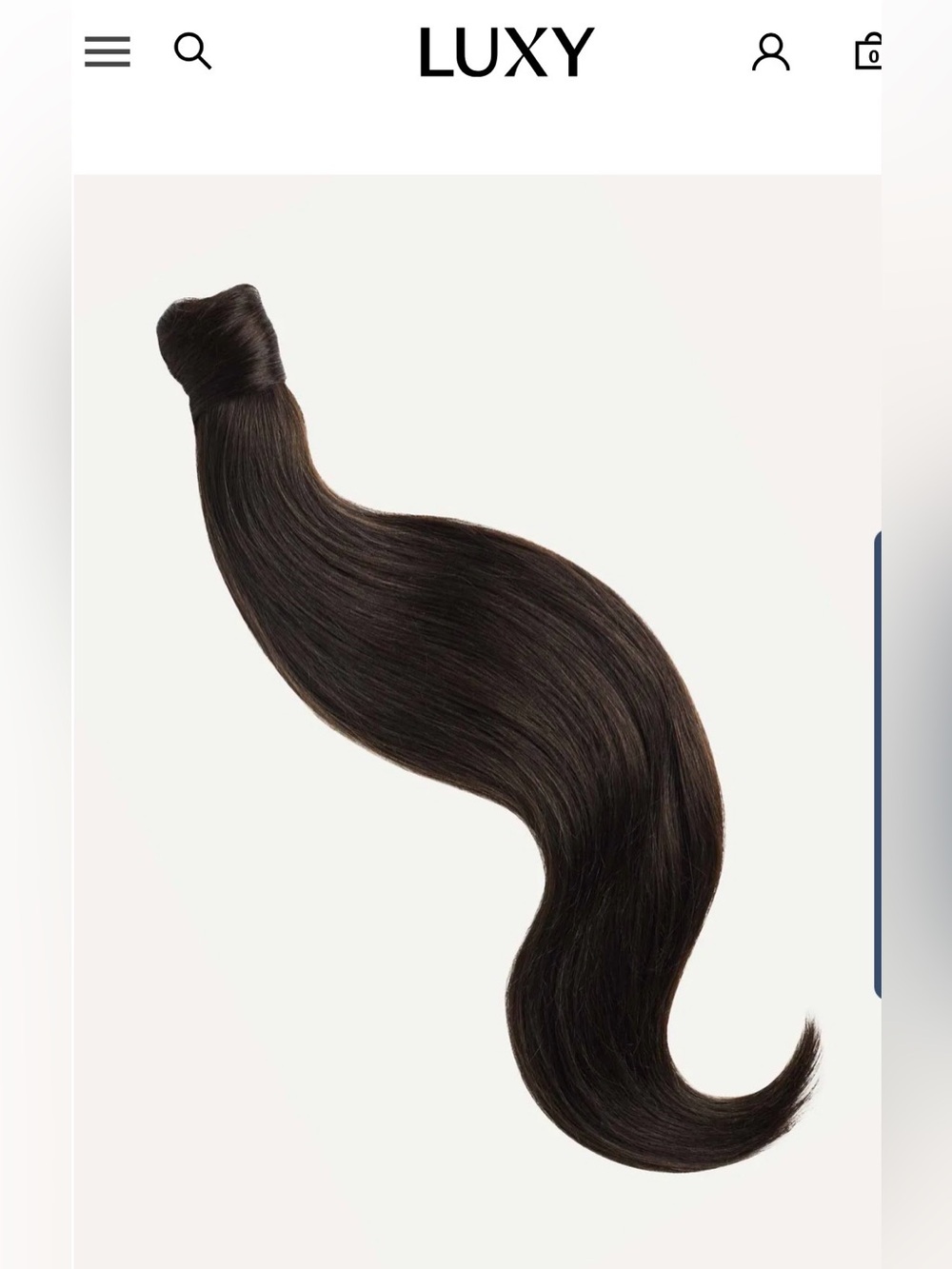 Luxy 16” Mocha Brown Ponytail Extension – never worn